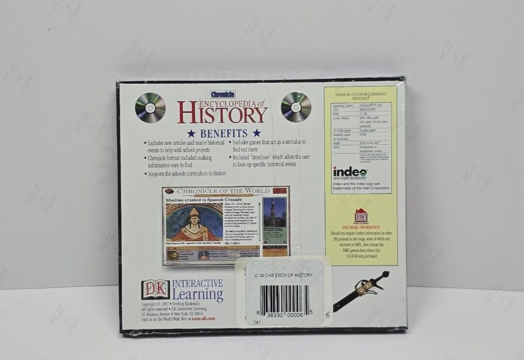 Encyclopedia of History (Windows 95, PC CD-ROM, 1997, DK Chronicle) NEW