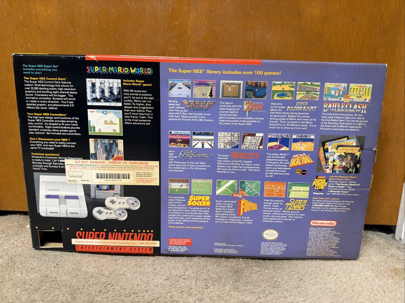 Super Nintendo Super Set Console Box Controllers Game. •READ DESCRIPTION!• SNES
