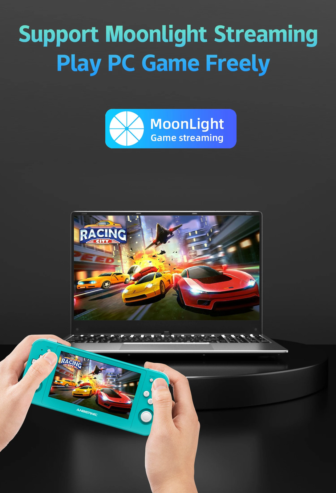ANBERNIC RG505 Handheld Game Console 4.95 Inch OLED Android 12 T618 OTA Update