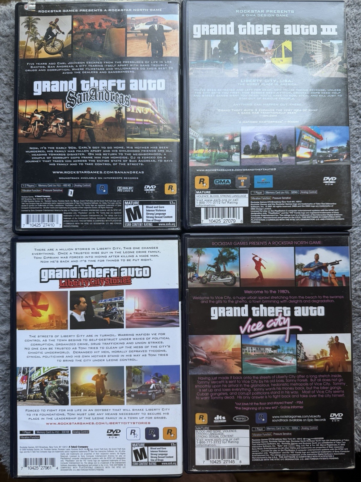 Grand Theft Auto: Liberty City Stories – CIB W/manual +3 gta titles PS2