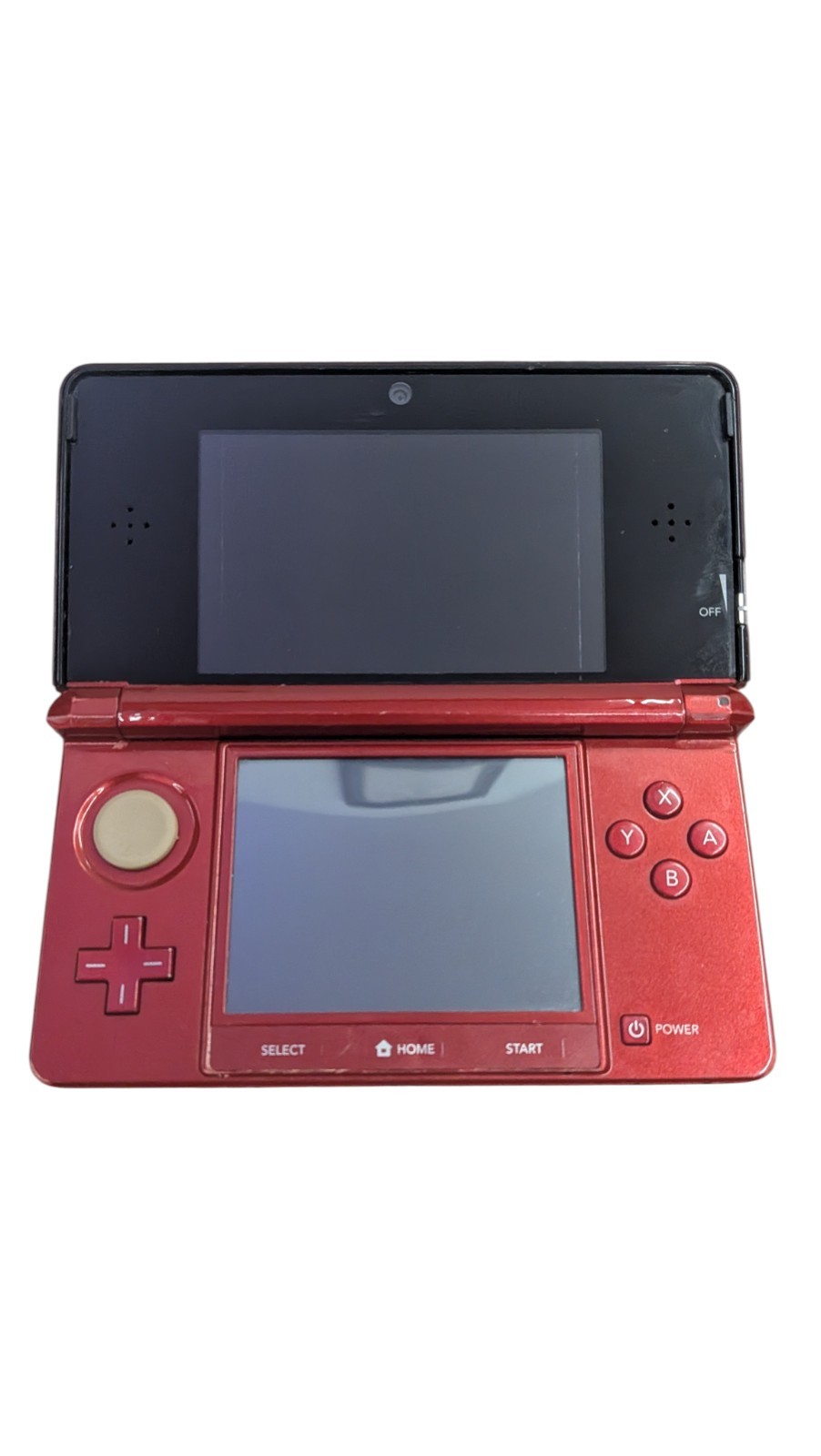 Nintendo 3DS Handheld System BUNDLE – Flame Red + Charger, Carry Case, 5 Games