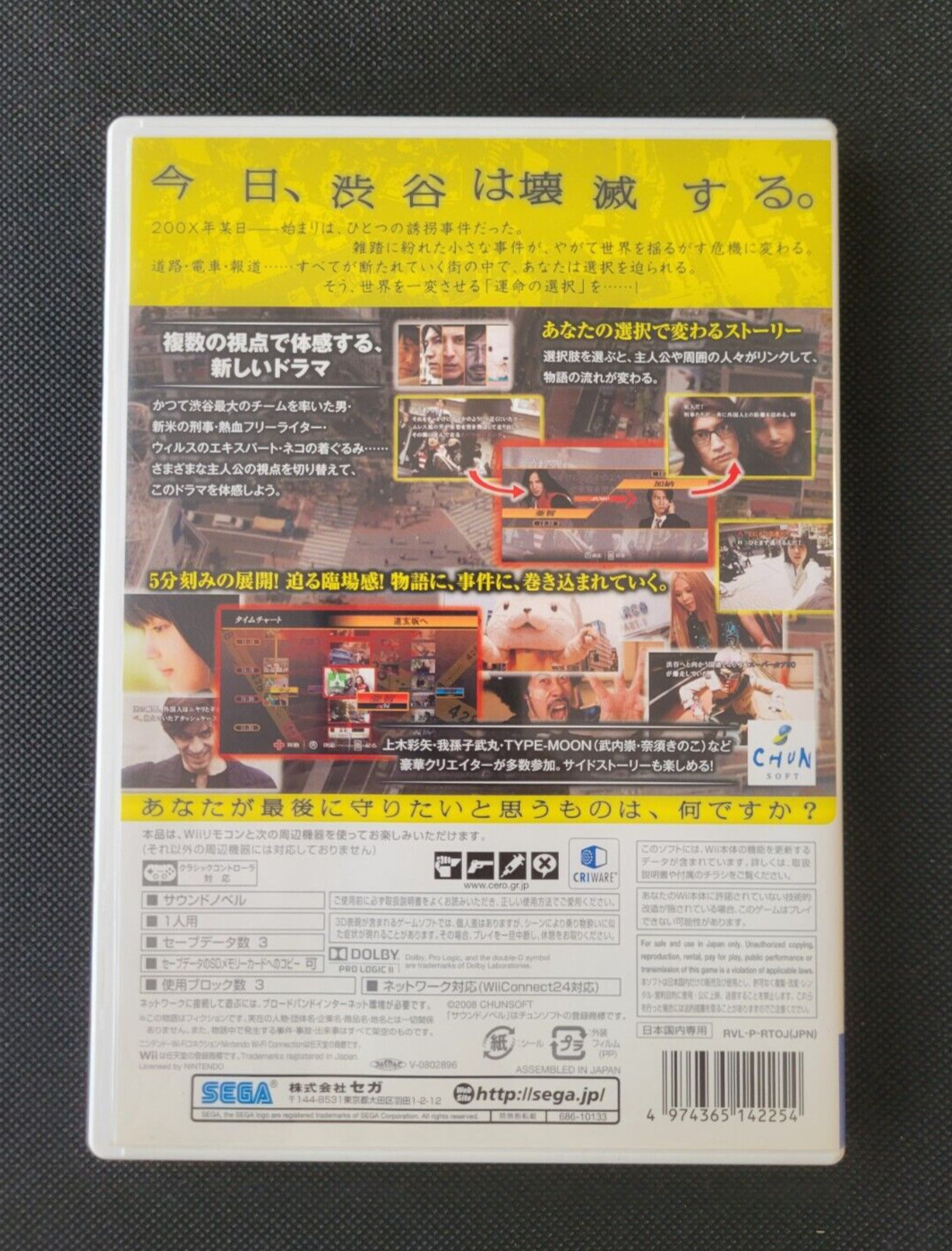 428 Shibuya Scramble ( Fuusa Sareta Shibuya De ) Nintendo Wii Japanese ver.
