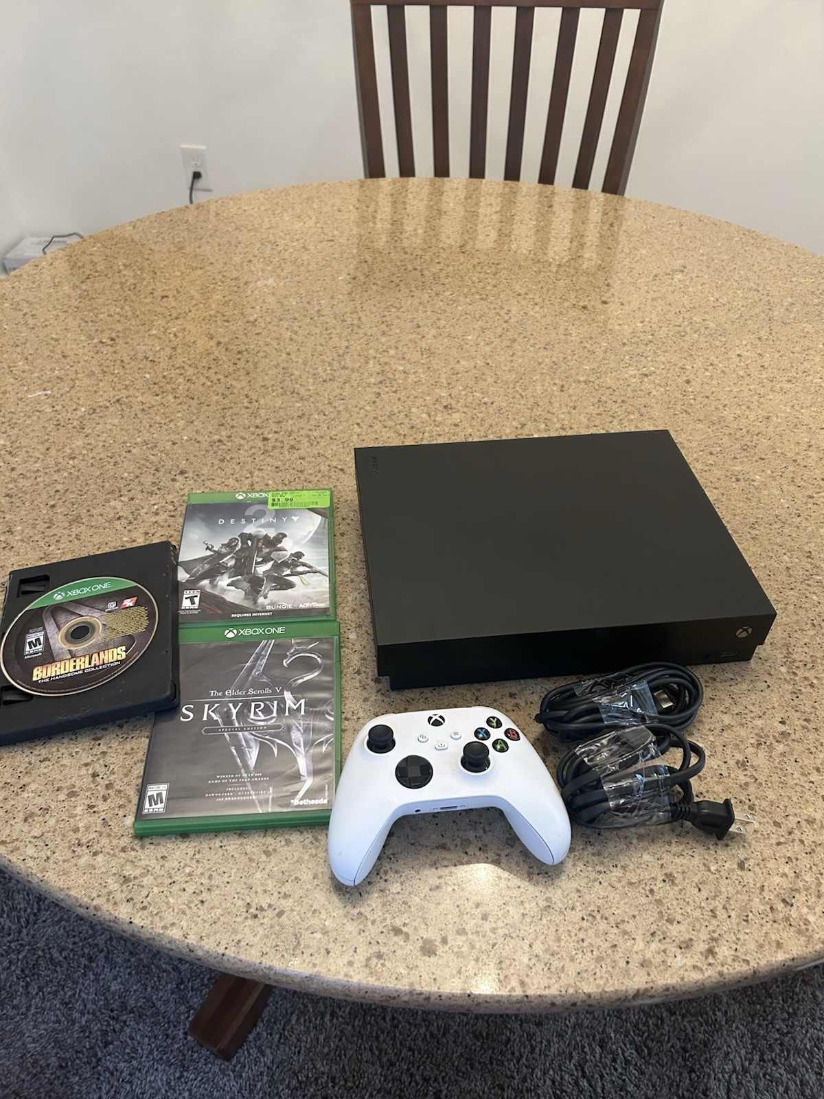 Xbox One X Console 1 TB w/ Controller, Power Cables & Games WORKING TESTED