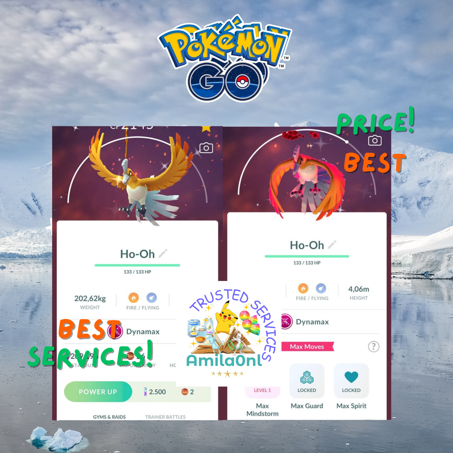 Pokémon✿Go✿Shiny Dynamax Ho-oh✿✿Trade 20k stardust✿✿Mini PTC✿✿