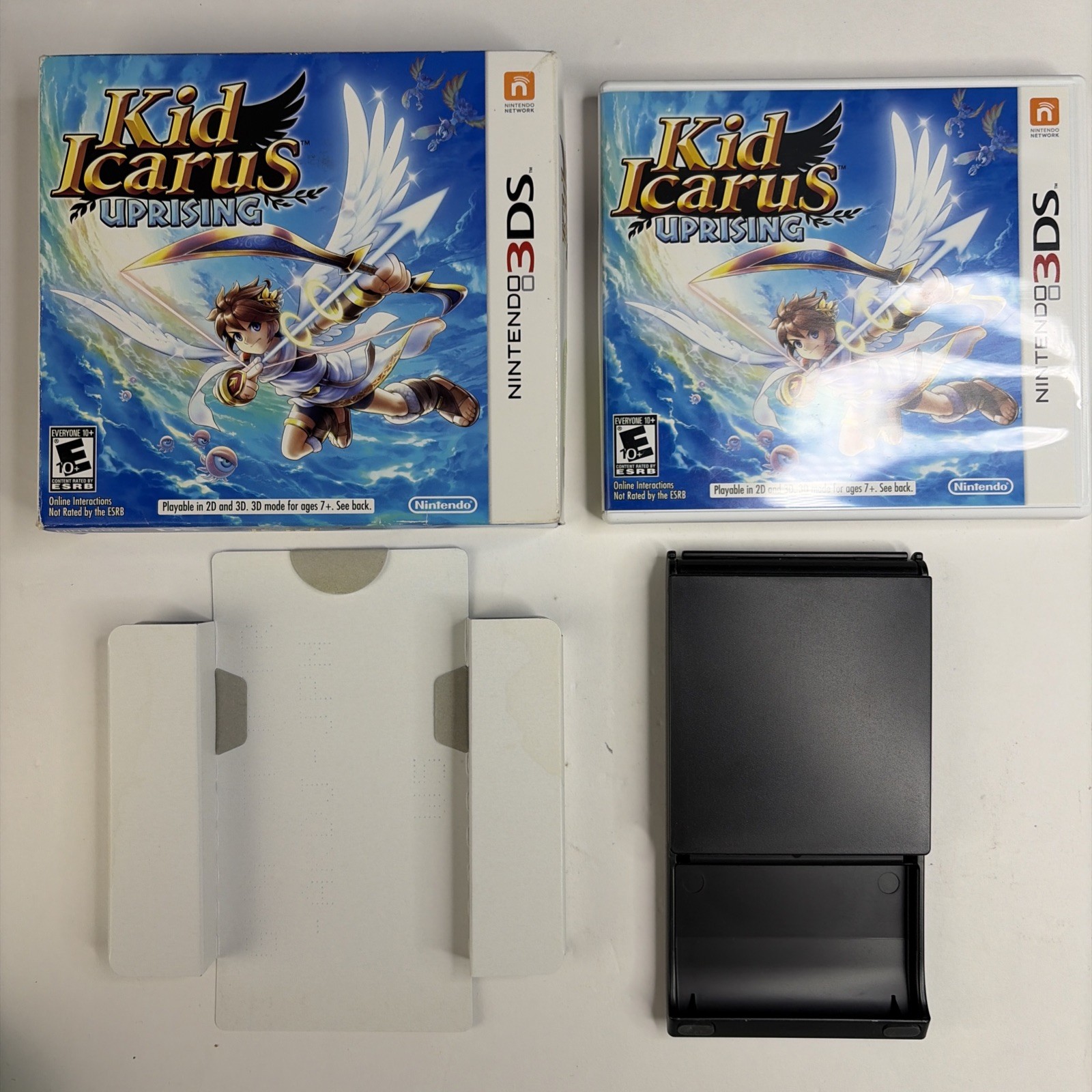 Kid Icarus: Uprising (Nintendo 3DS, 2012) Big Box -CIB Complete Stand