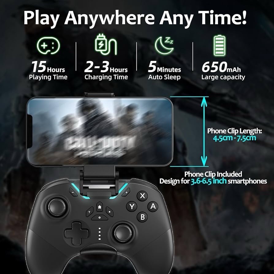 Aghi Bluetooth Controller for Switch/PC/iPhone/Android/Apple Arcade MFi Games/TV