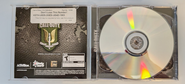 Call of Duty 1 PC CD-ROM 2003 Activision Infinity Ward Windows 98/2K/XP Untested