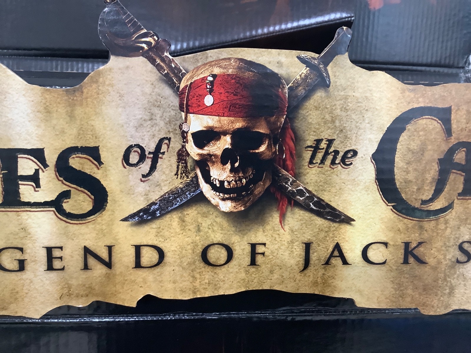 Disney 5 Ft pirates of the Caribbean legend of Jack Sparrow game Store Standee