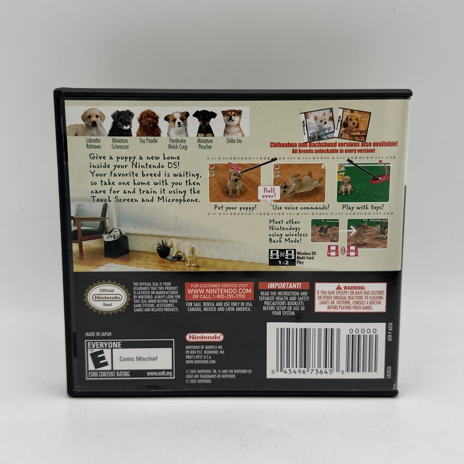Nintendo DS 4 Game Lot CIB Nintendogs Petz Rescue Paws & Claws I Love Puppies