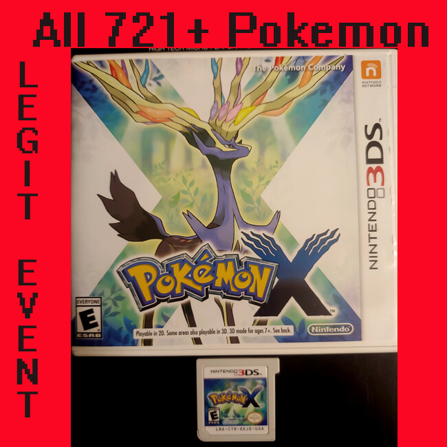 Pokemon X – Loaded With 721 Shiny Pokemon & 120+ Legit Event Unlocked COMPLETE