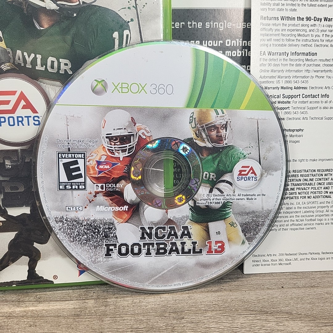 *NEEDS RESURFACE* NCAA Football 13 (Microsoft Xbox 360, 2012) w/ INSERTS
