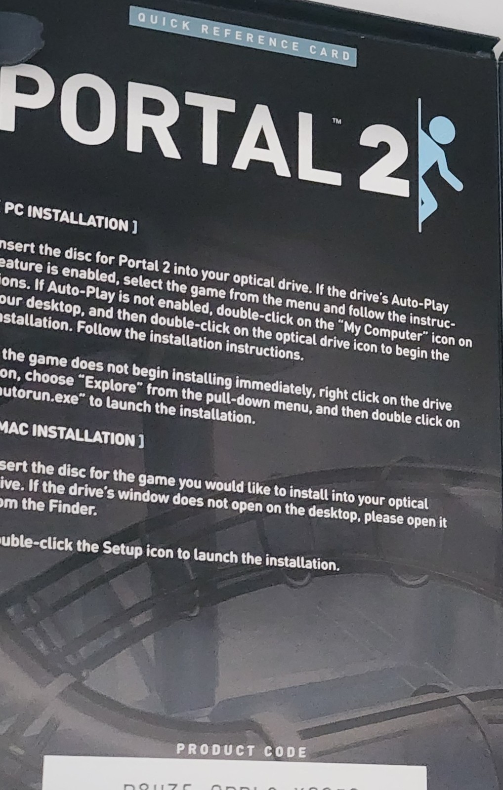 Portal 2 PC Windows Mac Computer Game DVD-ROM