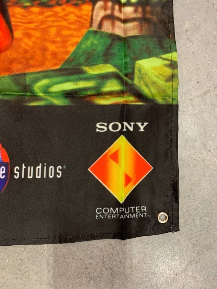 Crash Bandicoot Custom Wall Flag Banner Tapestry 3 x 3 Ft, PS1