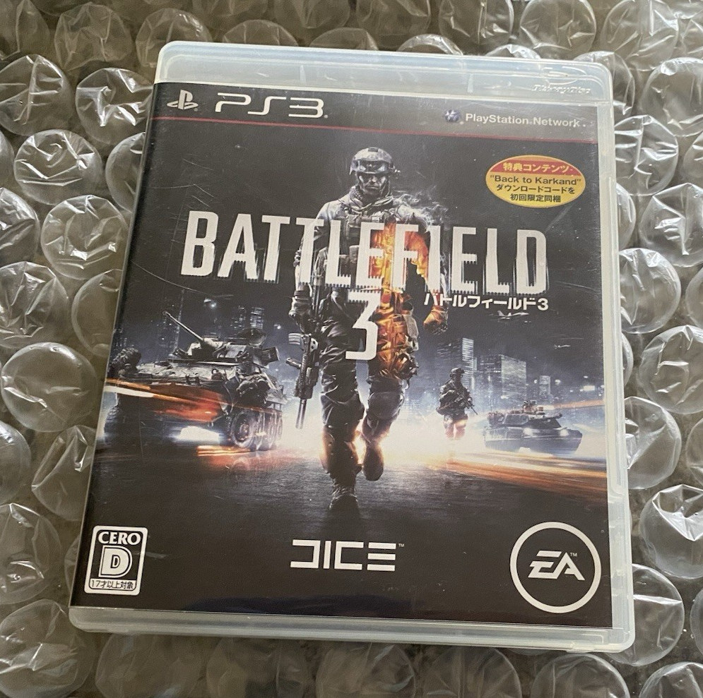 Electronic Arts Battlefield 3 PS3, CERO D, NTSC-J (Japan), Manual Included