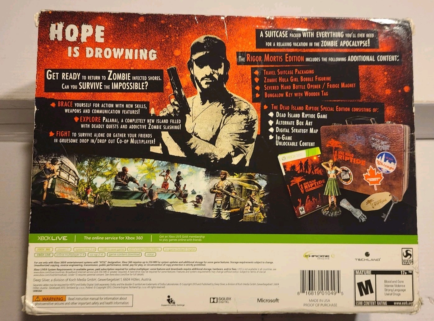 NEW Dead Island Riptide Collector Rigor Mortis Edition Playstation XBOX 360 game