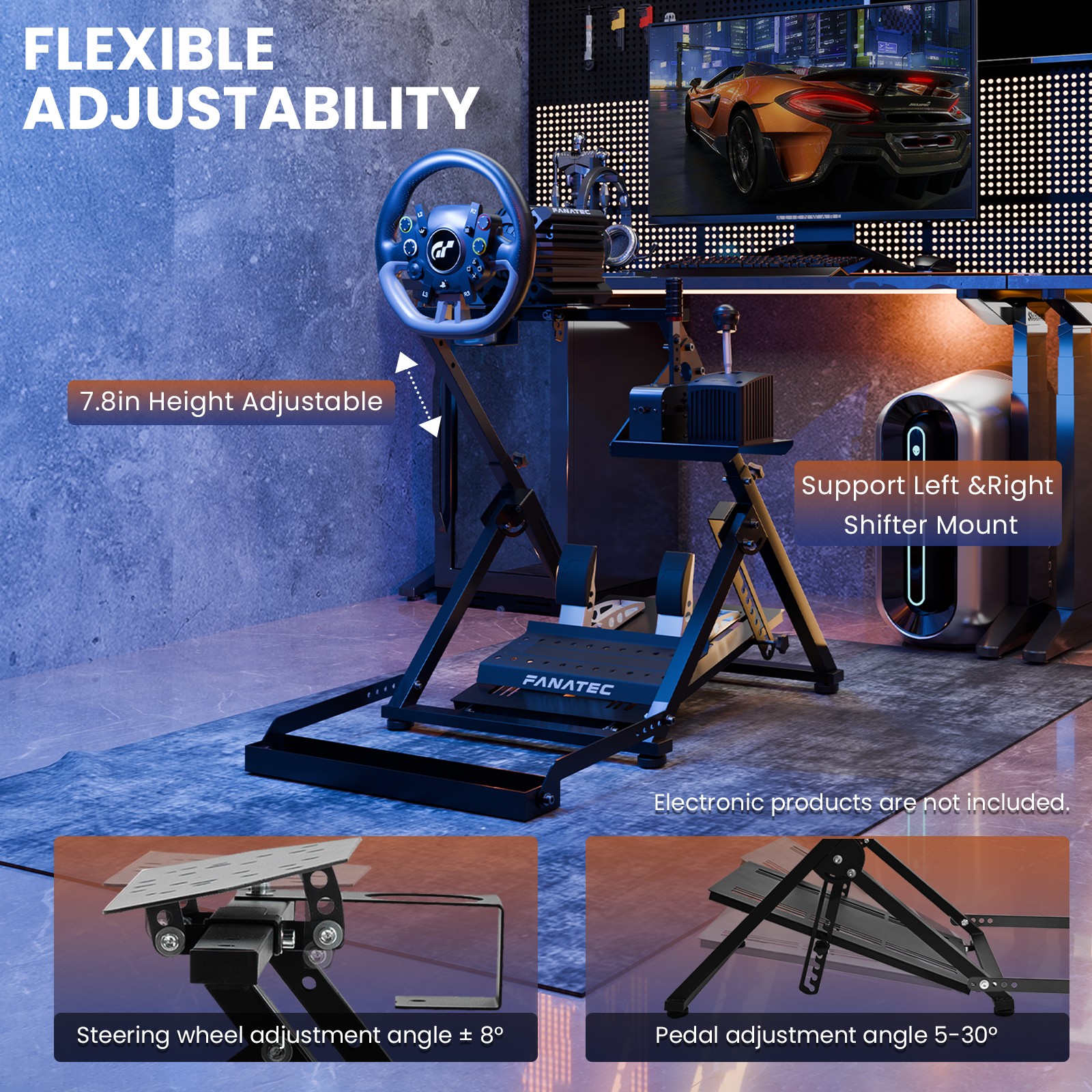 Minneer G29 Racing Steering Wheel Stand Foldable Fit Logitech G920 Thrustmaster