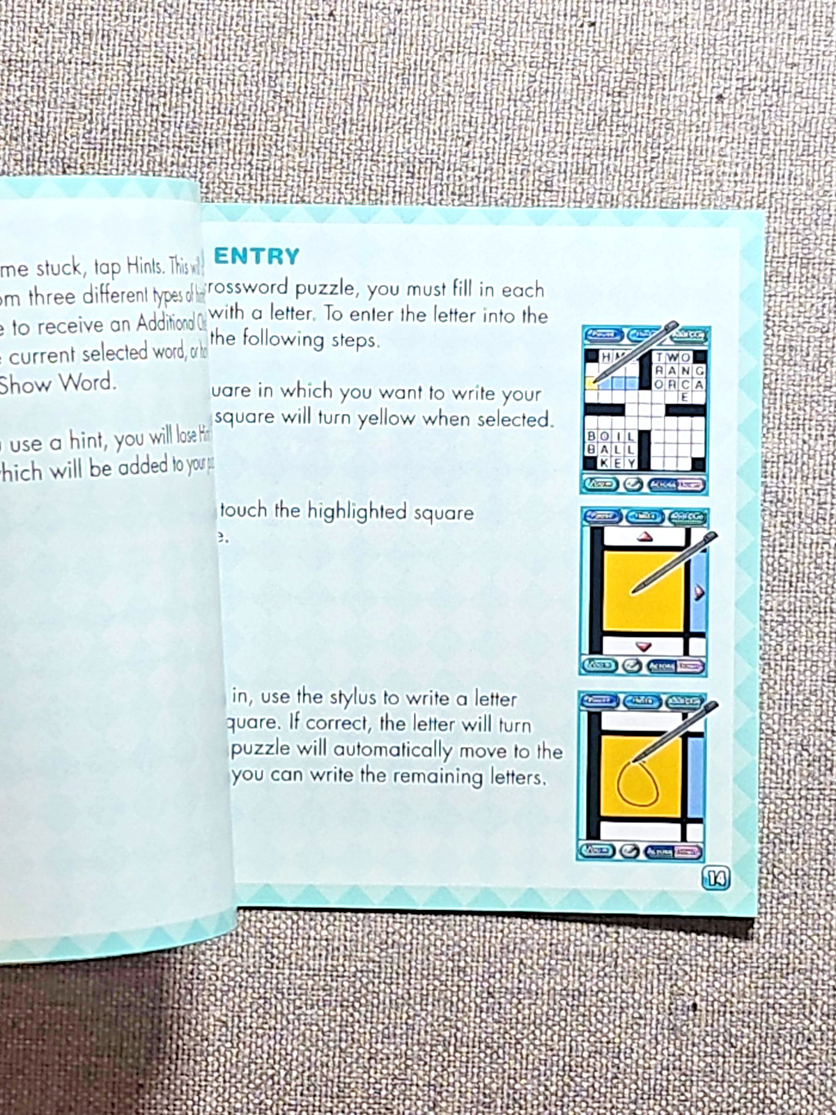 Crosswords DS Instruction Manual Only – Nintendo DS