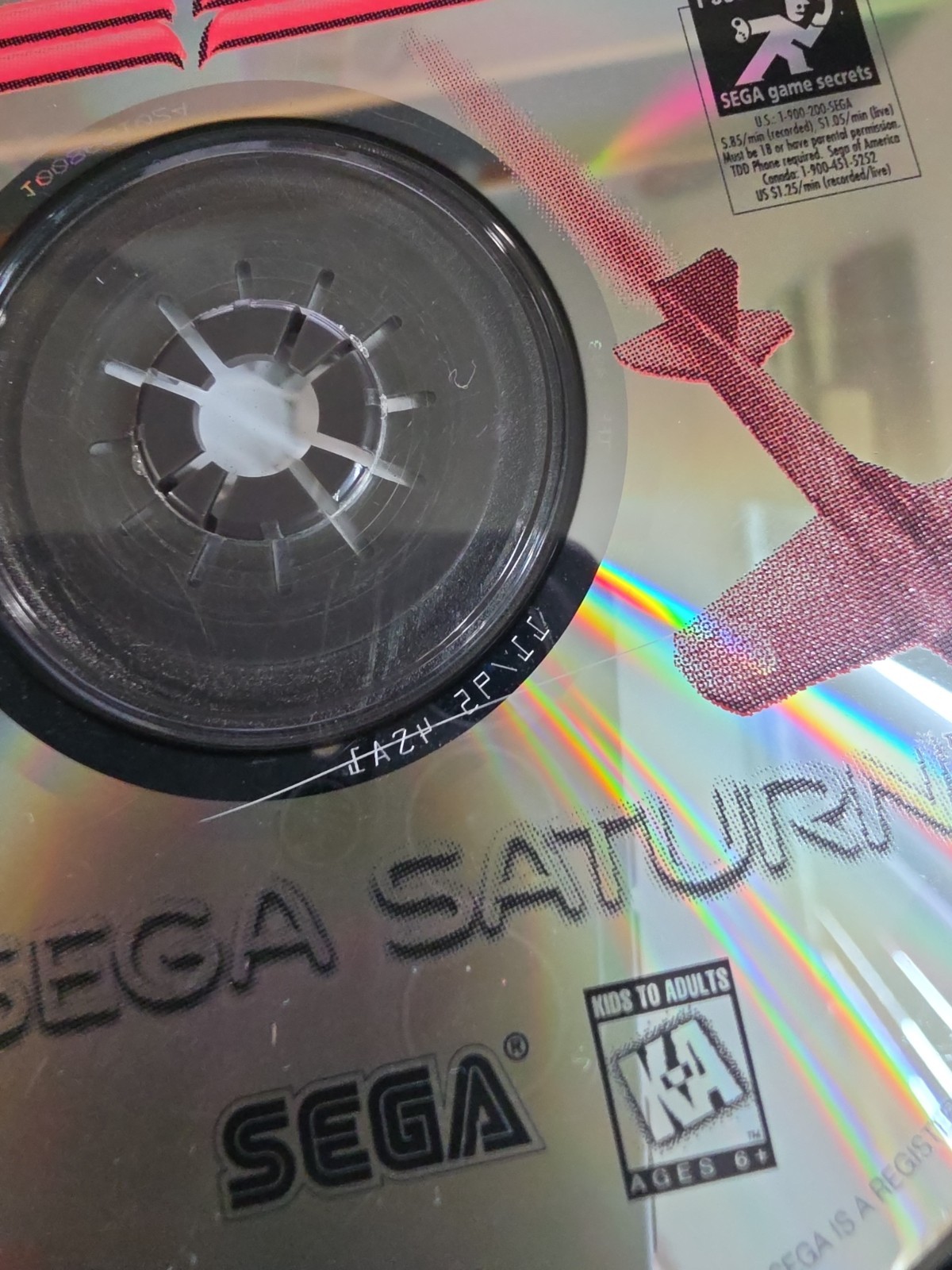 Wing Arms Sega Saturn BLOCKBUSTER EX RENTAL Bad Disc For Collection Only
