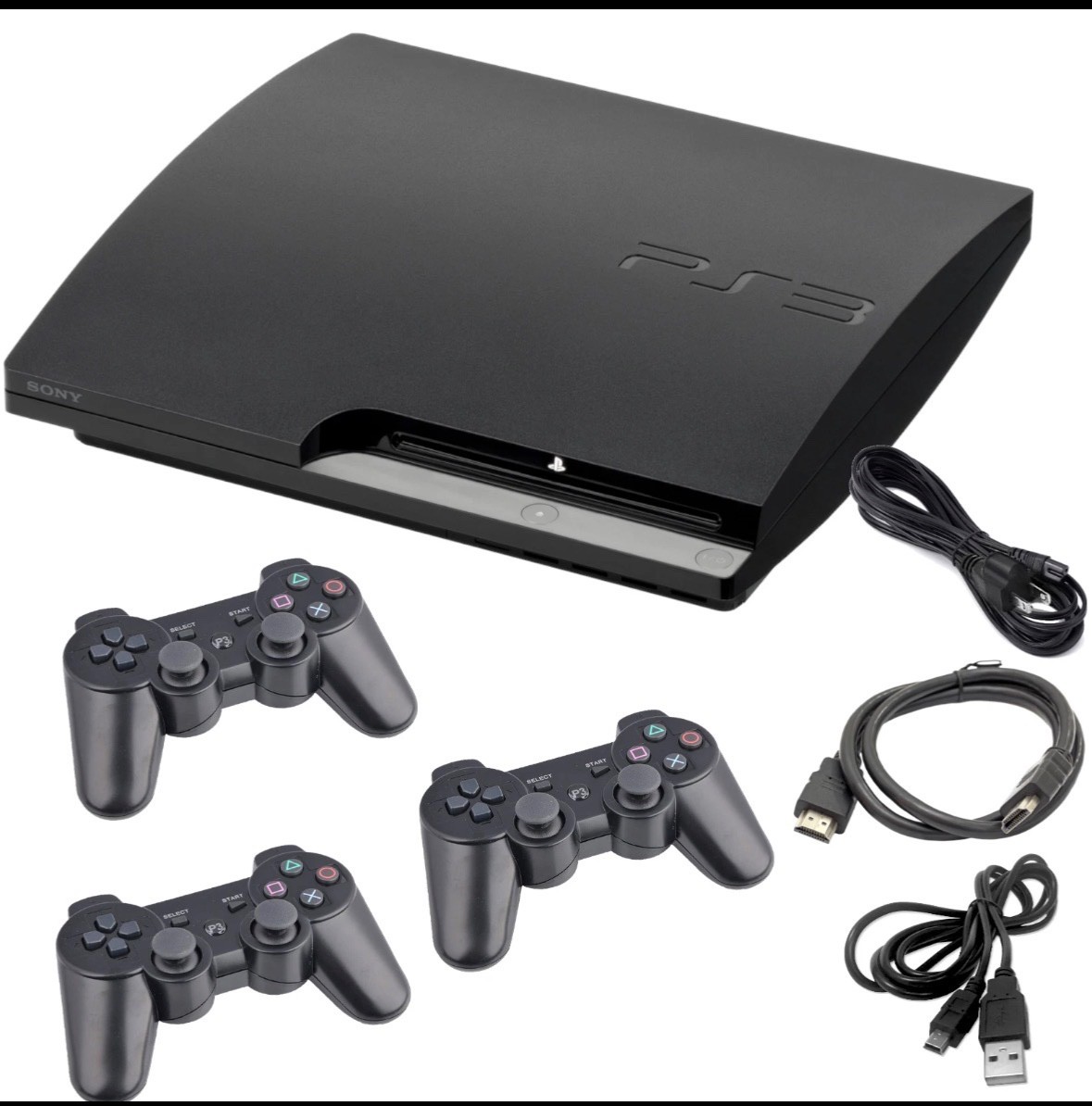 Sony PlayStation 3 Console PS3 Slim + 120GB 160GB 320GB 500GB + USA