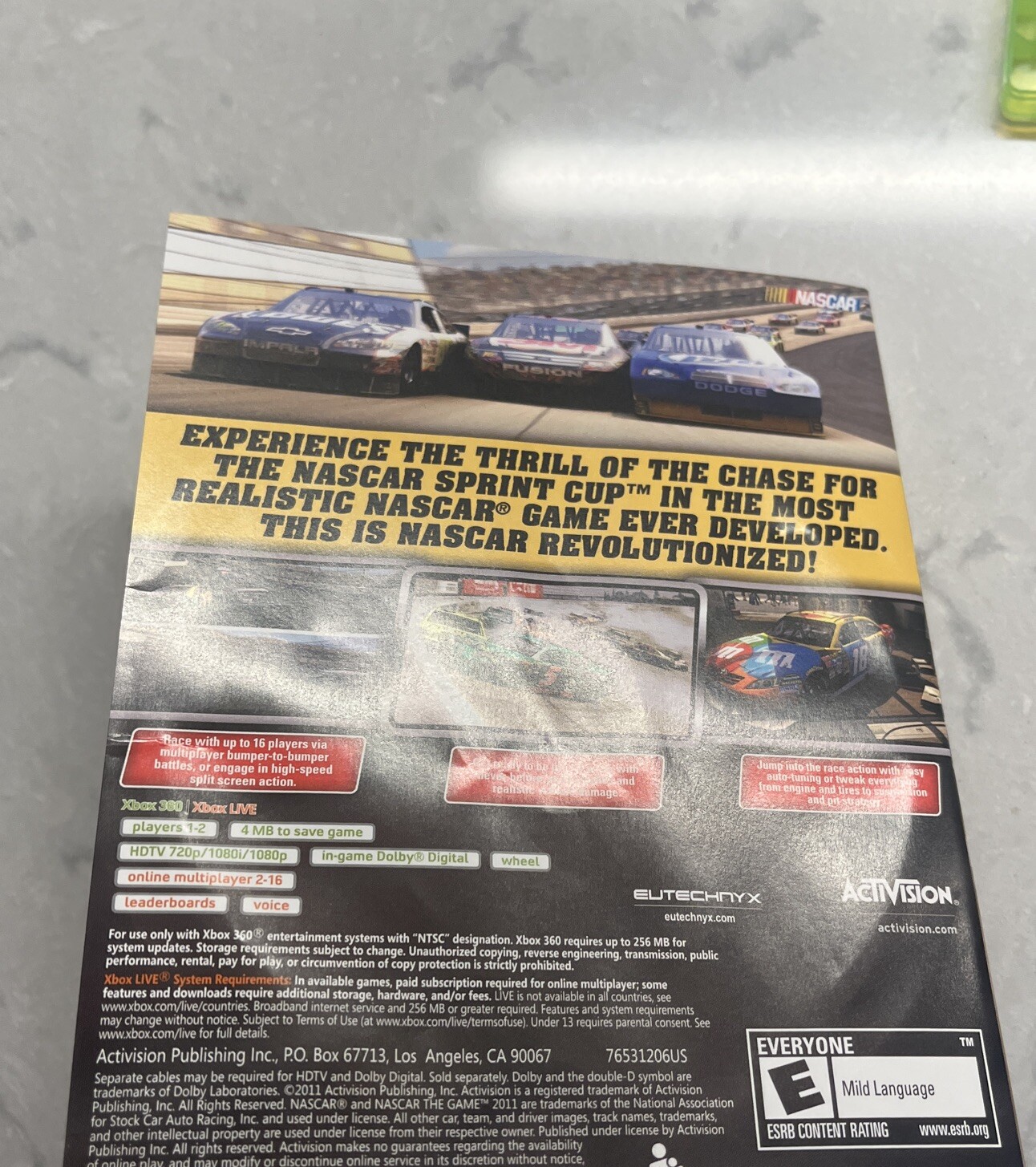 NASCAR The Game 2011 (Microsoft Xbox 360, 2011)w/ Manual TESTED