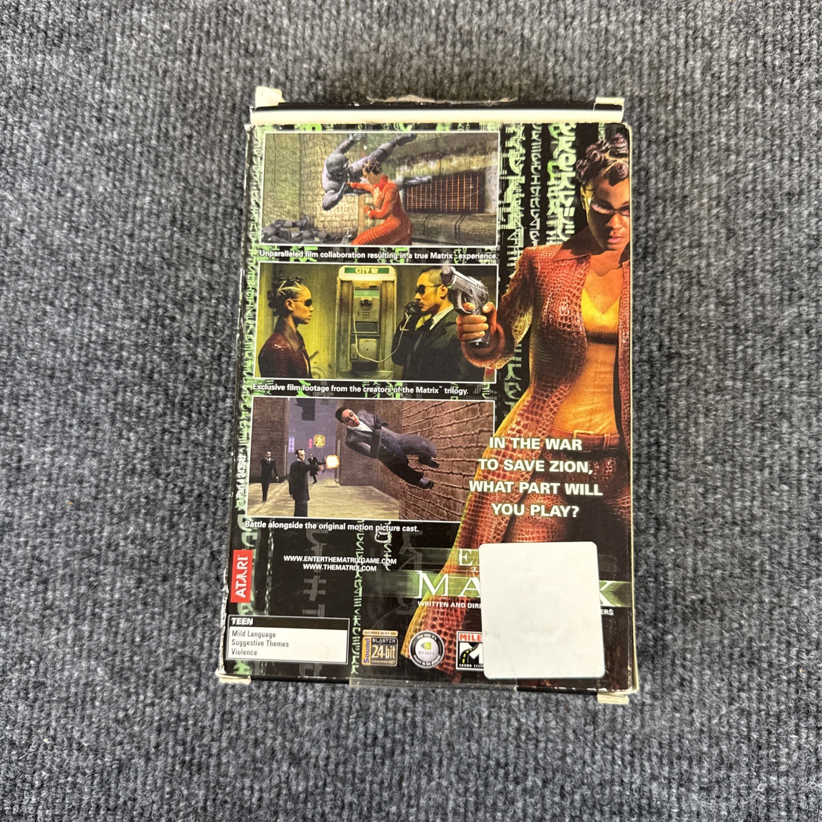 Enter the Matrix PC Game (2003) 4-Disc CD ROM Small Box Atari Complete