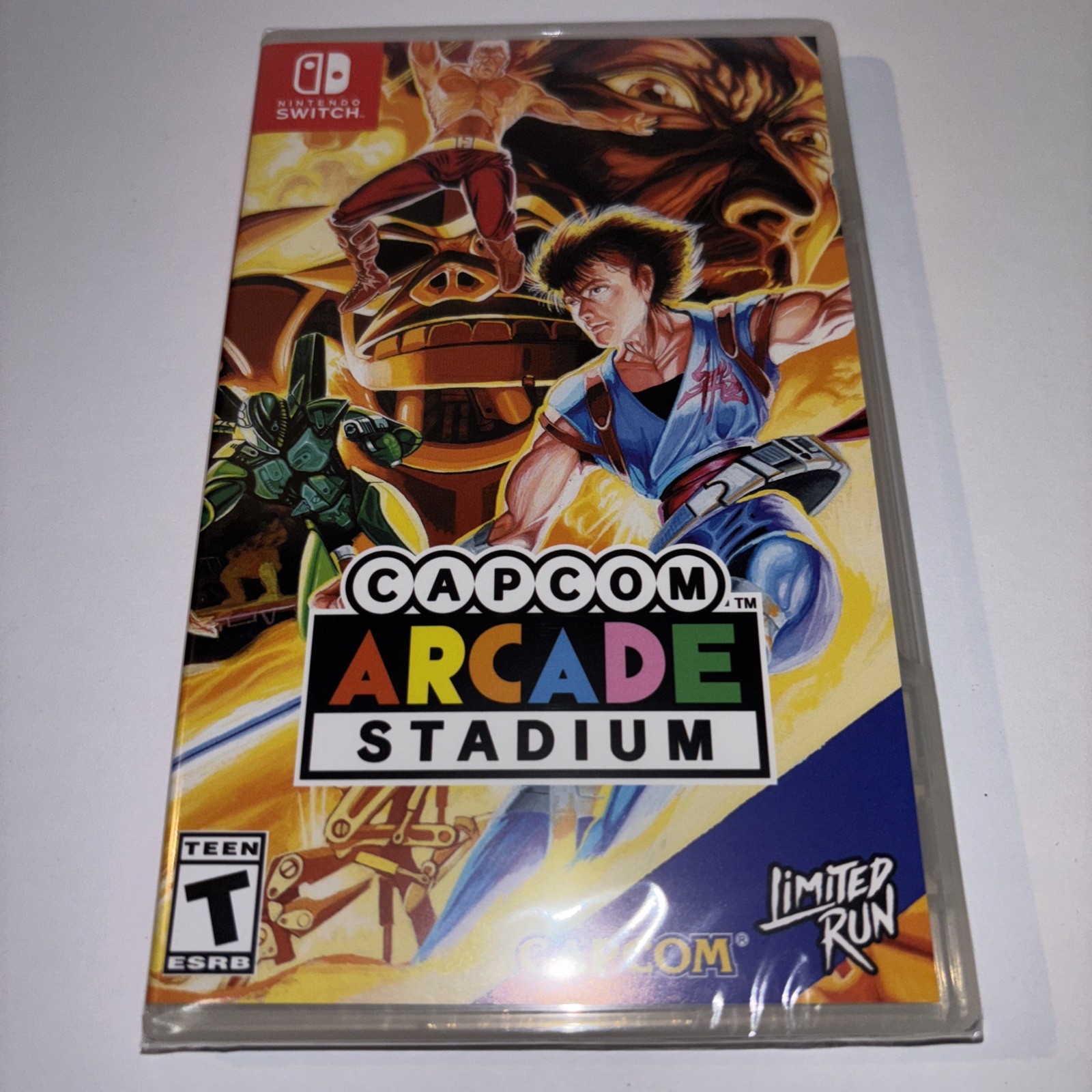 CAPCOM ARCADE STADIUM STRIDER VARIANT COVER LIMITED RUN GAMES U.S. ESRB SWITCH