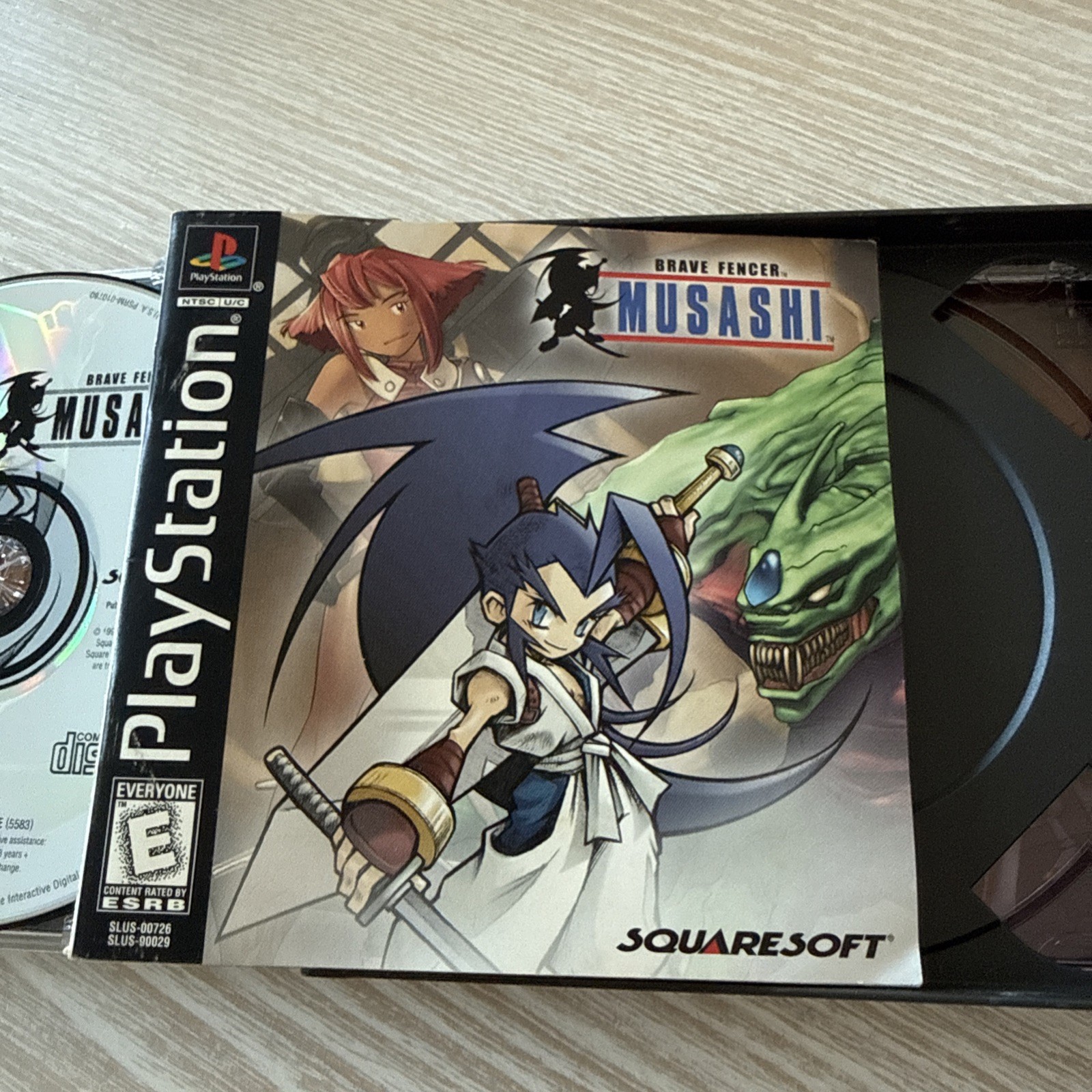 Brave Fencer Musashi PS1 Square Action RPG Adventure Video Game No Demo Disc