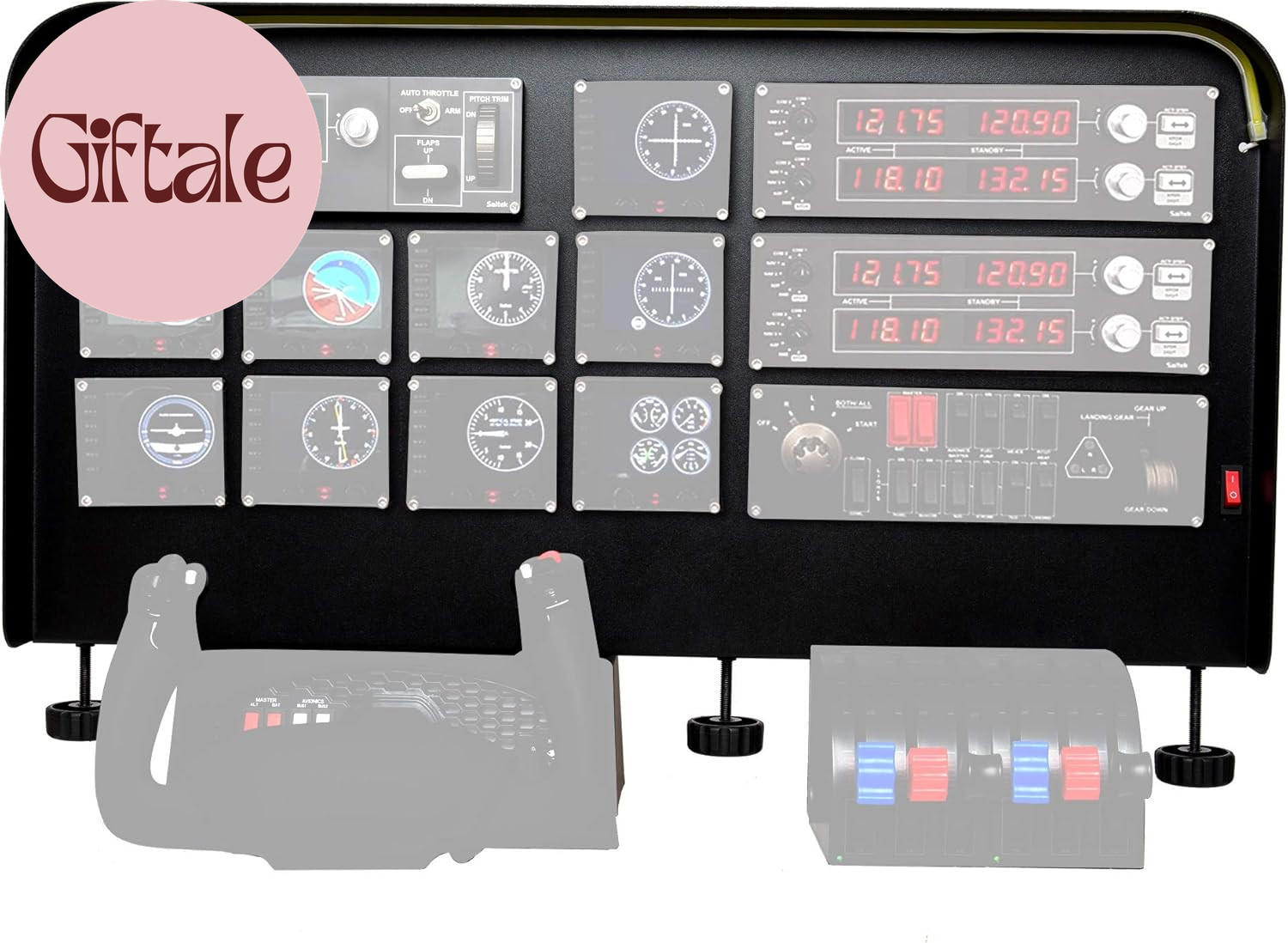 Meza Flight Simulator Cockpit Panel Kit for Logitech Honeycomb Yokes