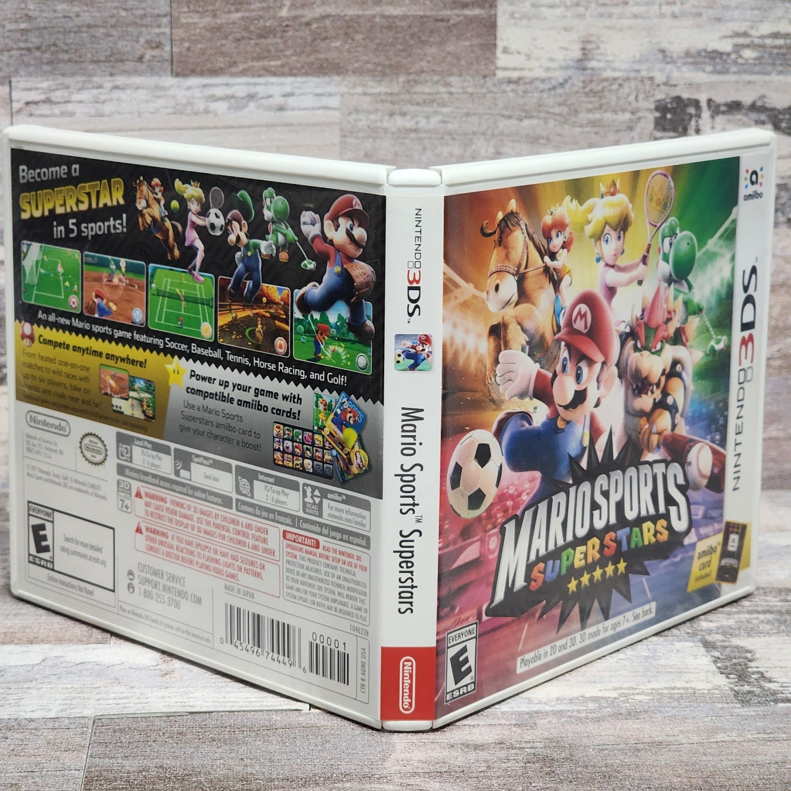 Nintendo 3DS Mario Sports Superstars Used Game Complete In Box w/ Amiibo Card