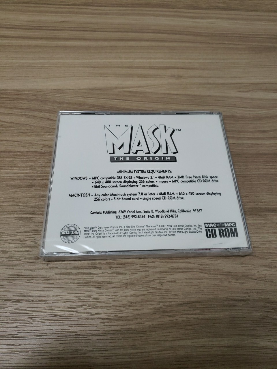 The Mask The Origin by Dark Horse Comics Vintage PC MAC Game Sealed 1994 CD-ROM