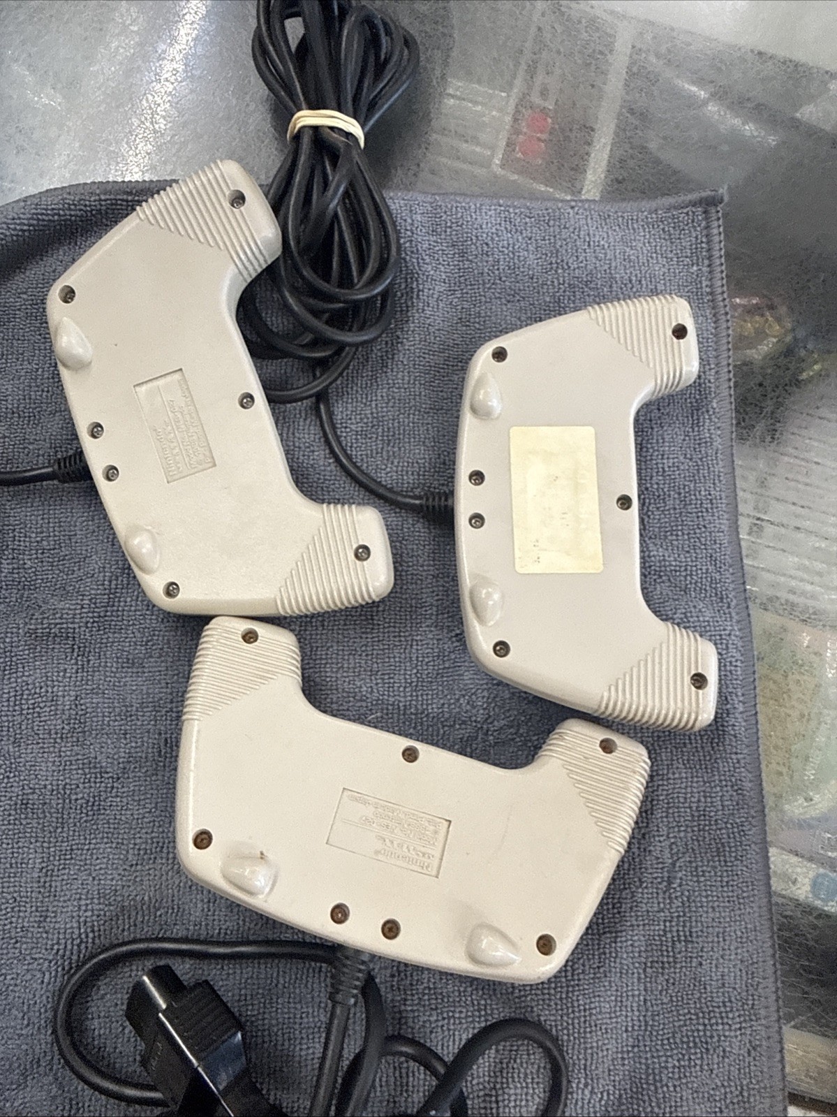 NES MAX Controllers Lot of 3 Turbo Tested Working Vintage Nintendo OEM 7ft Cord