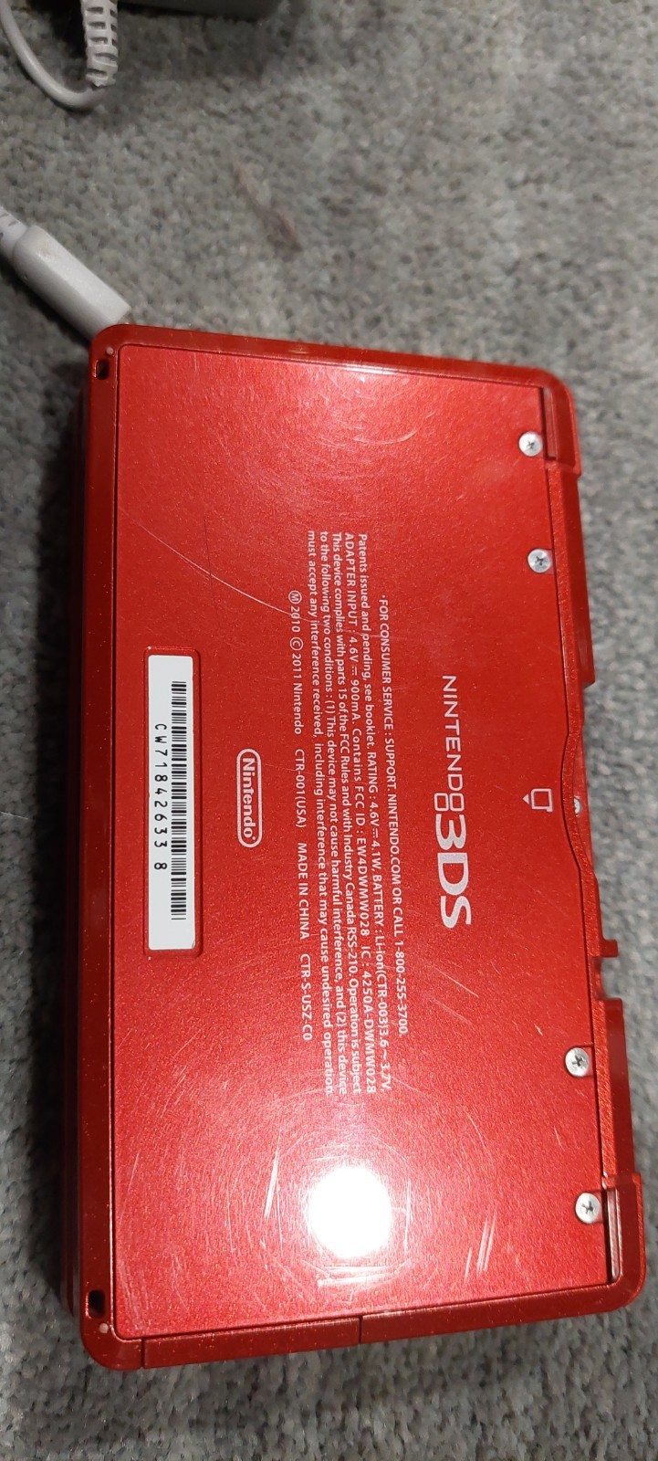 Nintendo 3DS Handheld System – 3d Mario Land Edition Flame Red Used See Pics
