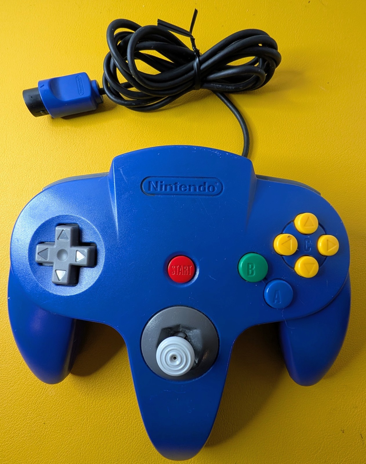 Original Nintendo N64 Blue Controller (NUS-005) Slightly Loose Stick Working
