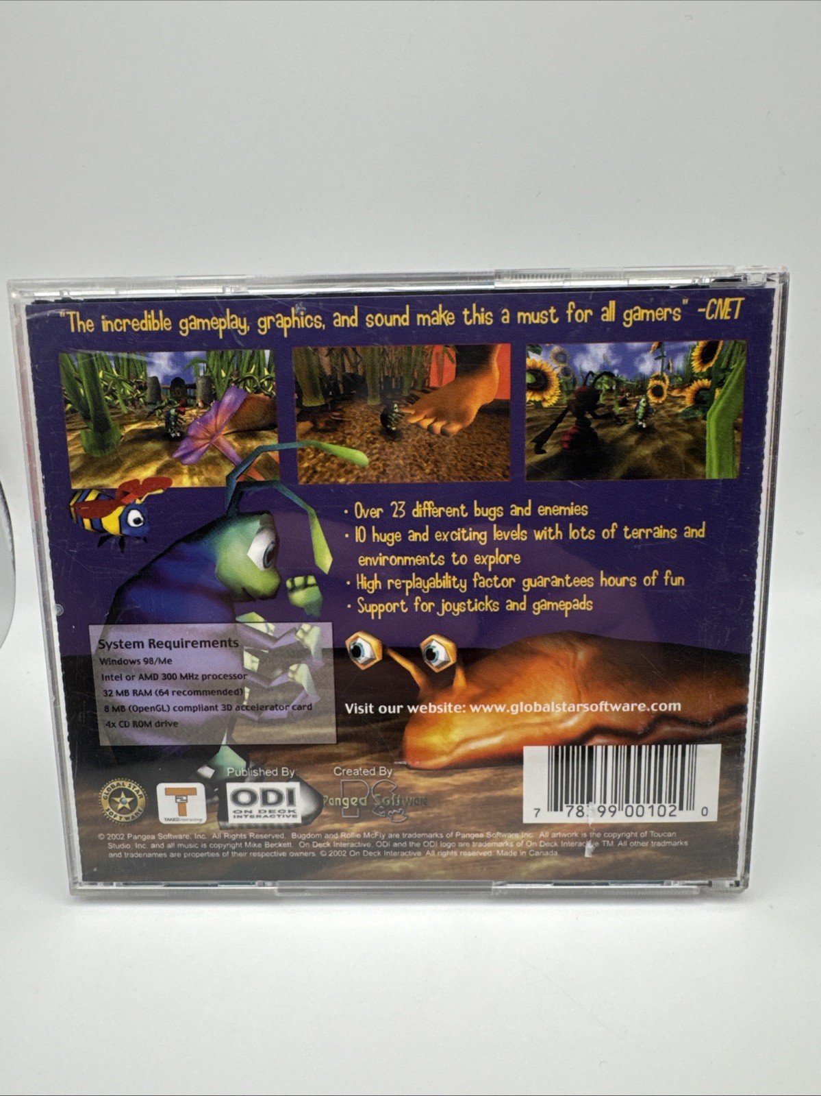 Bugdom 3D Platformer PC CD-ROM Game 2002 Pangea Computer Video