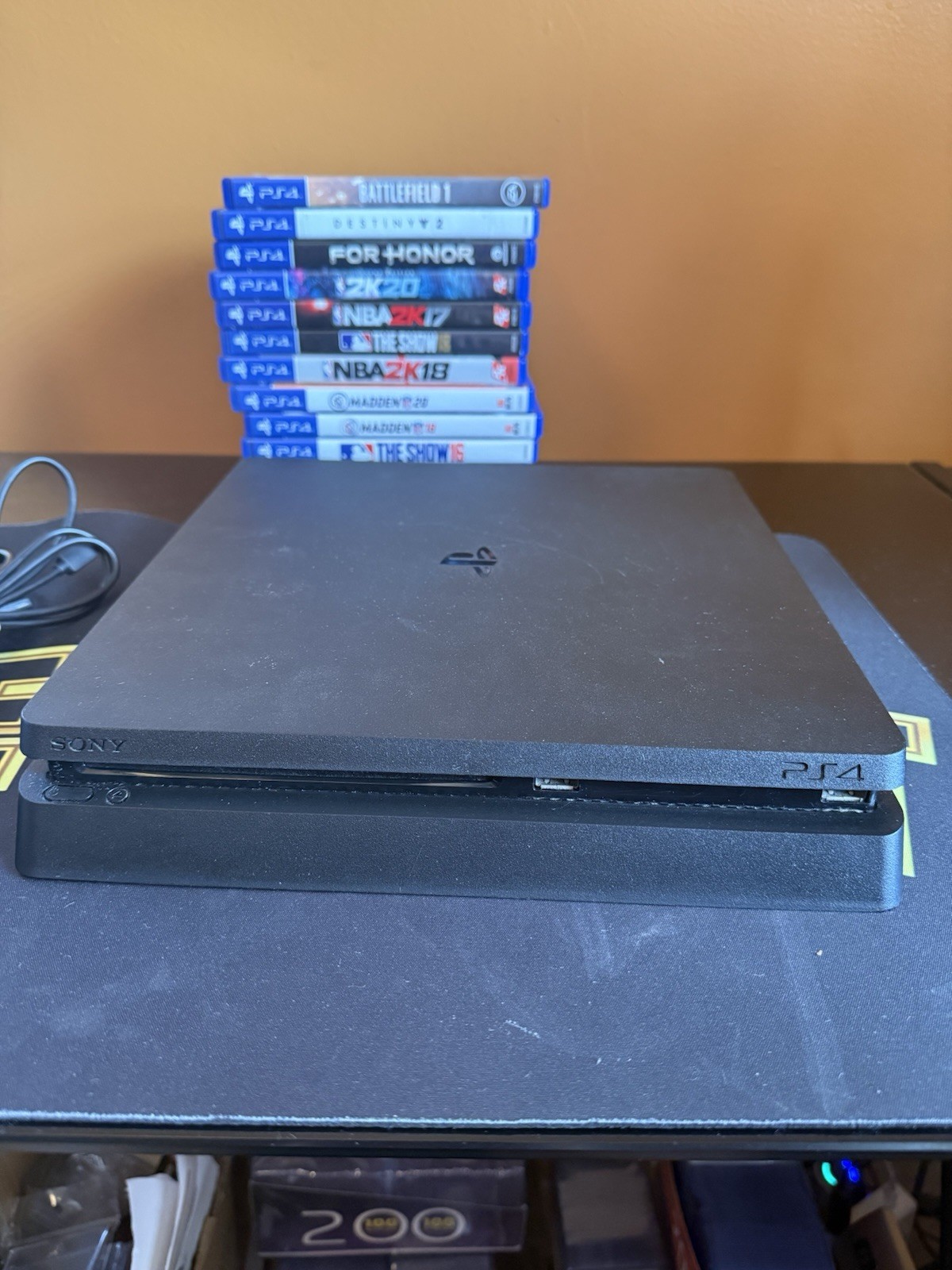 Sony PlayStation 4 500GB Console Bundle 12 Games 2 Controllers All Wires Working