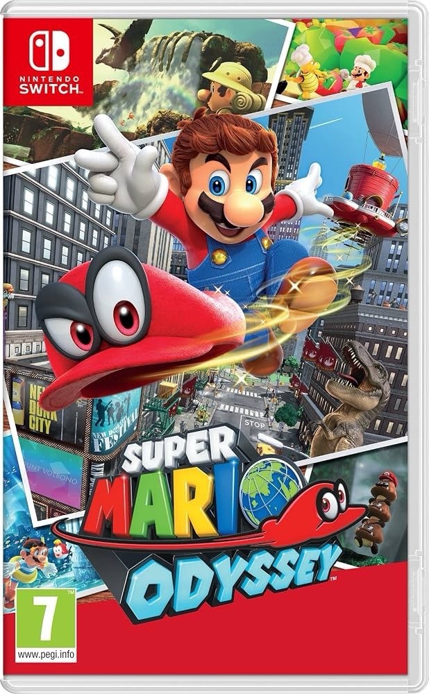 Nintendo Switch Super Mario Odyssey Cartridge & Original Case Tested & Works
