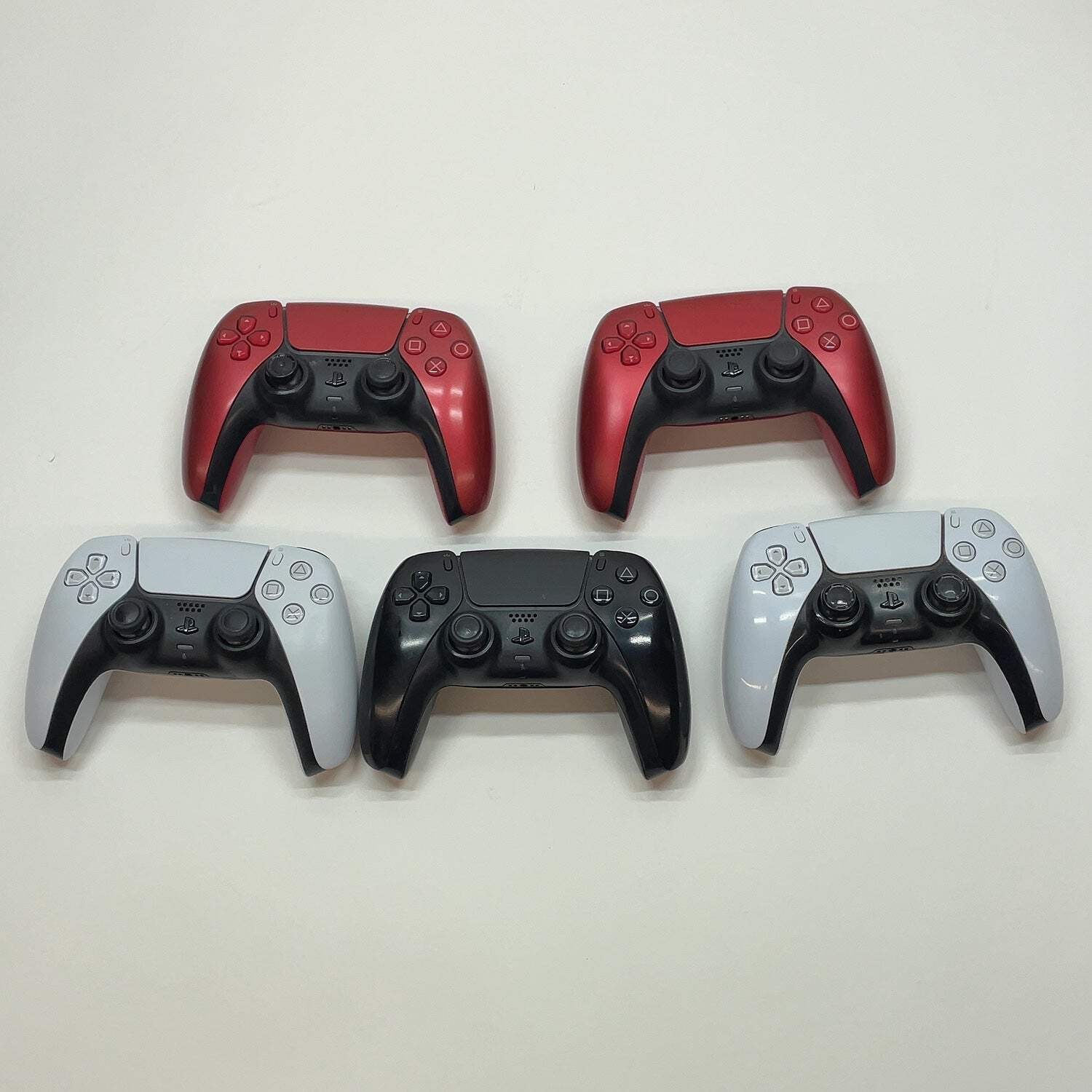 Lot of 5 Broken Sony PlayStation 5 PS5 Wireless Controllers READ