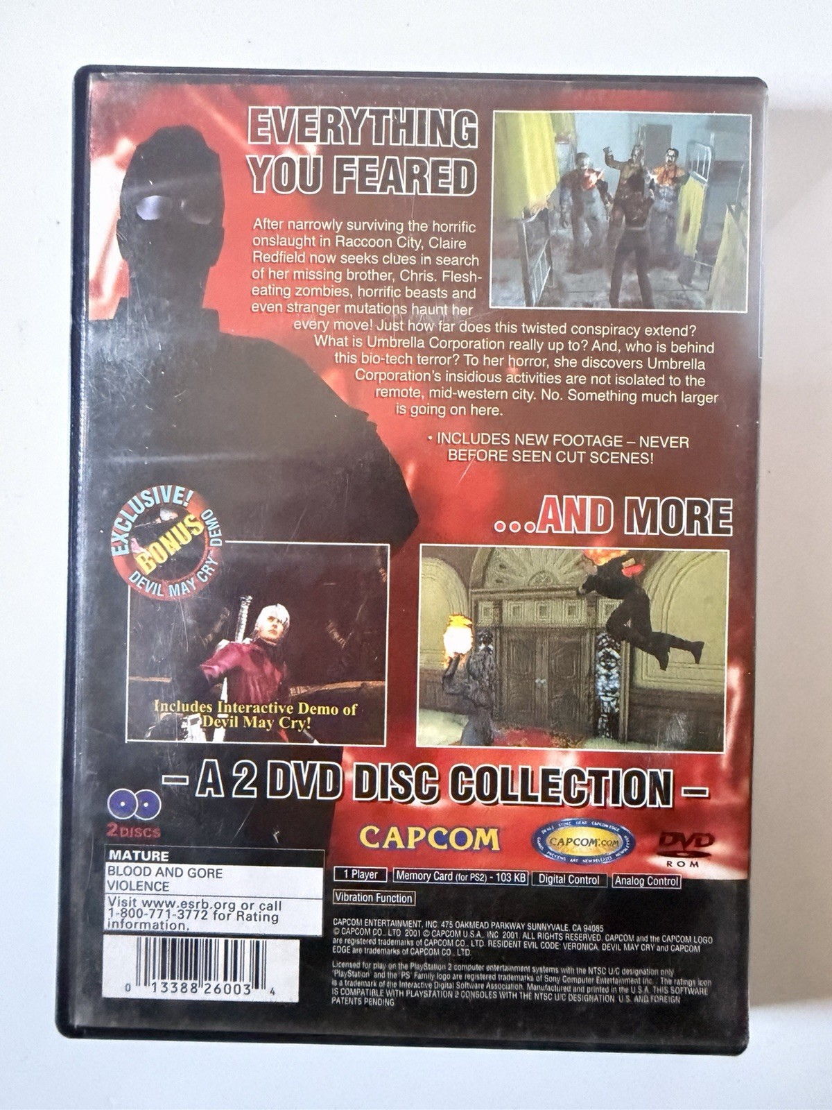 (No Demo Disc) Resident Evil Code Veronica X – With manual Sony Playstation 2