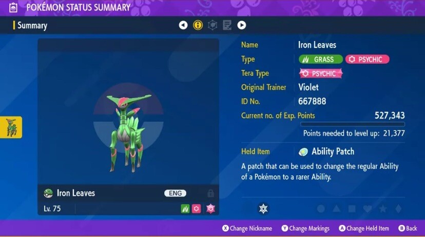 Pokemon Scarlet And Violet ✨6IV Walking Wake & Iron Leaves✨7 Tera Raid BUNDLE🚀