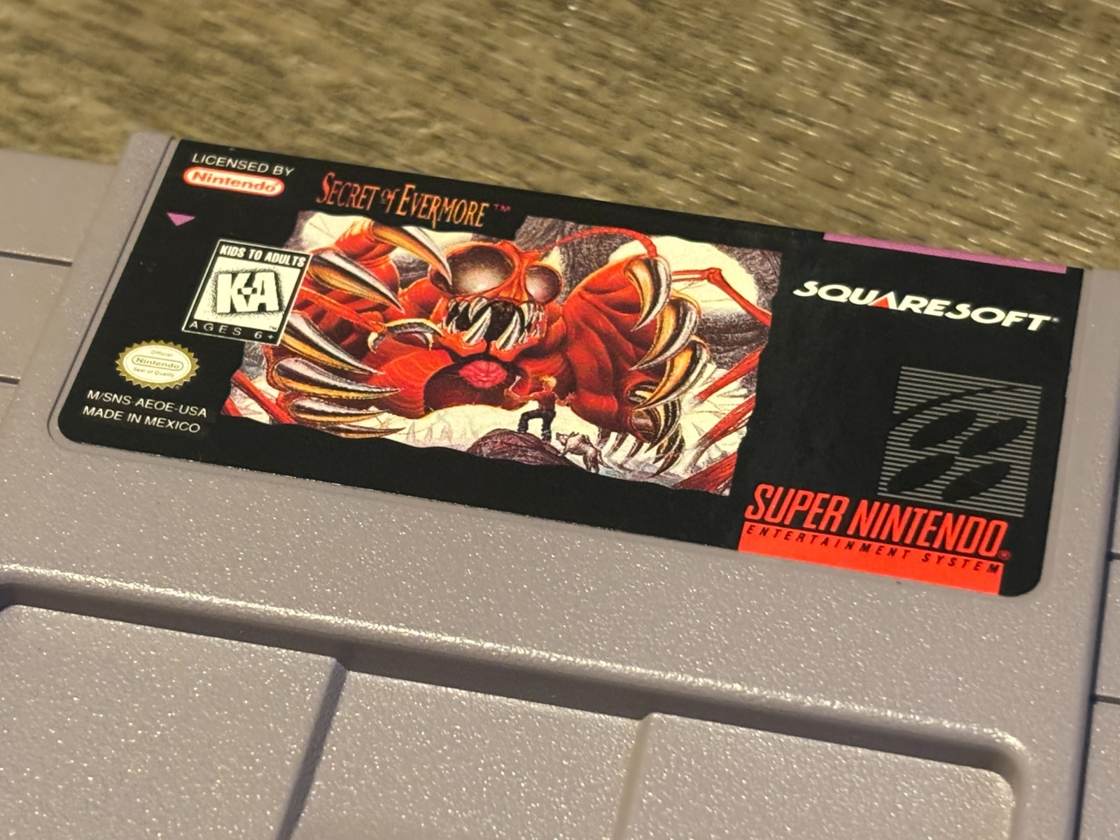 Secret of Evermore Super Nintendo Snes Cleaned Tested Authentic Excellent Shape