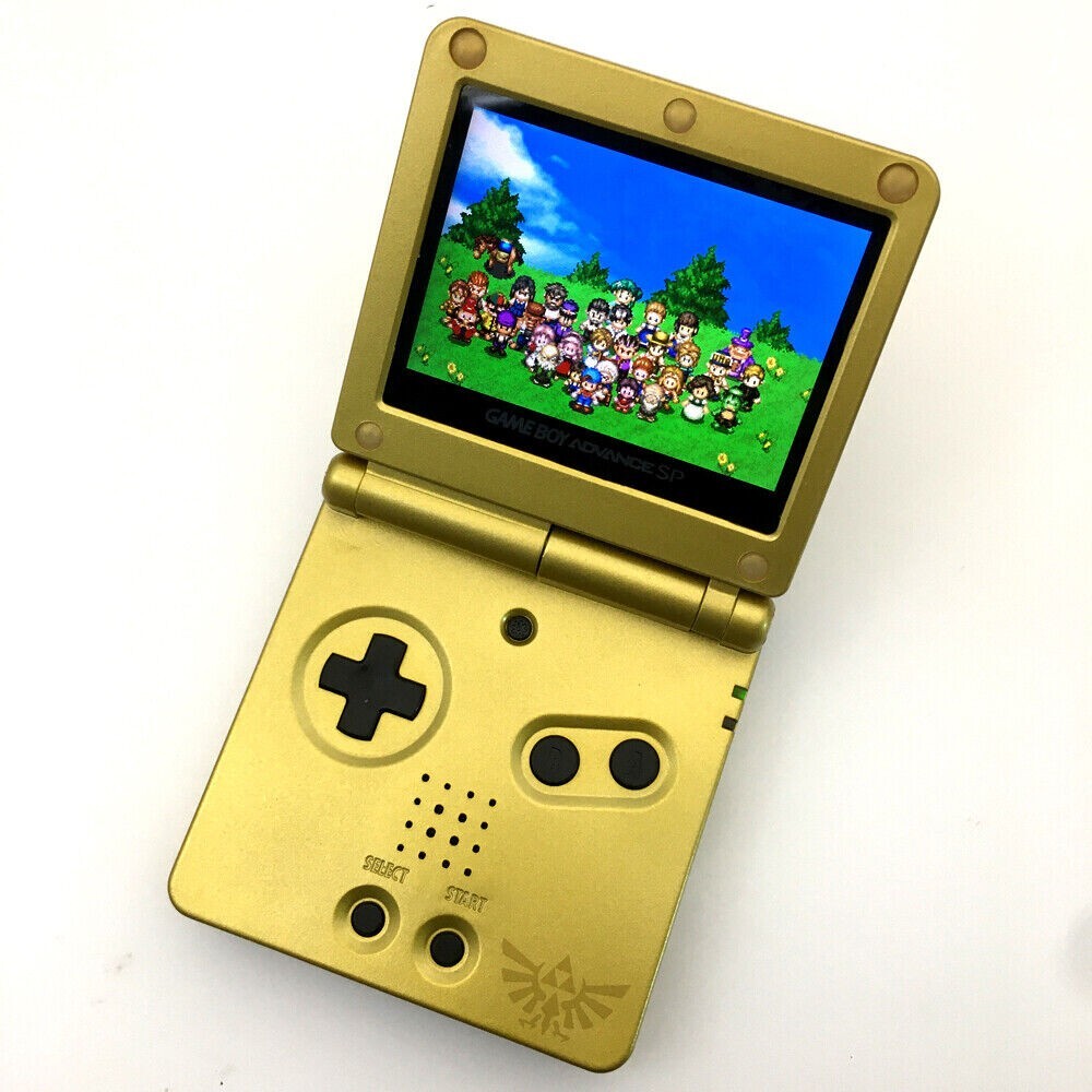 Nintendo Game Boy Advance SP System GBA SP IPS LCD Backlight Zelda TriForce