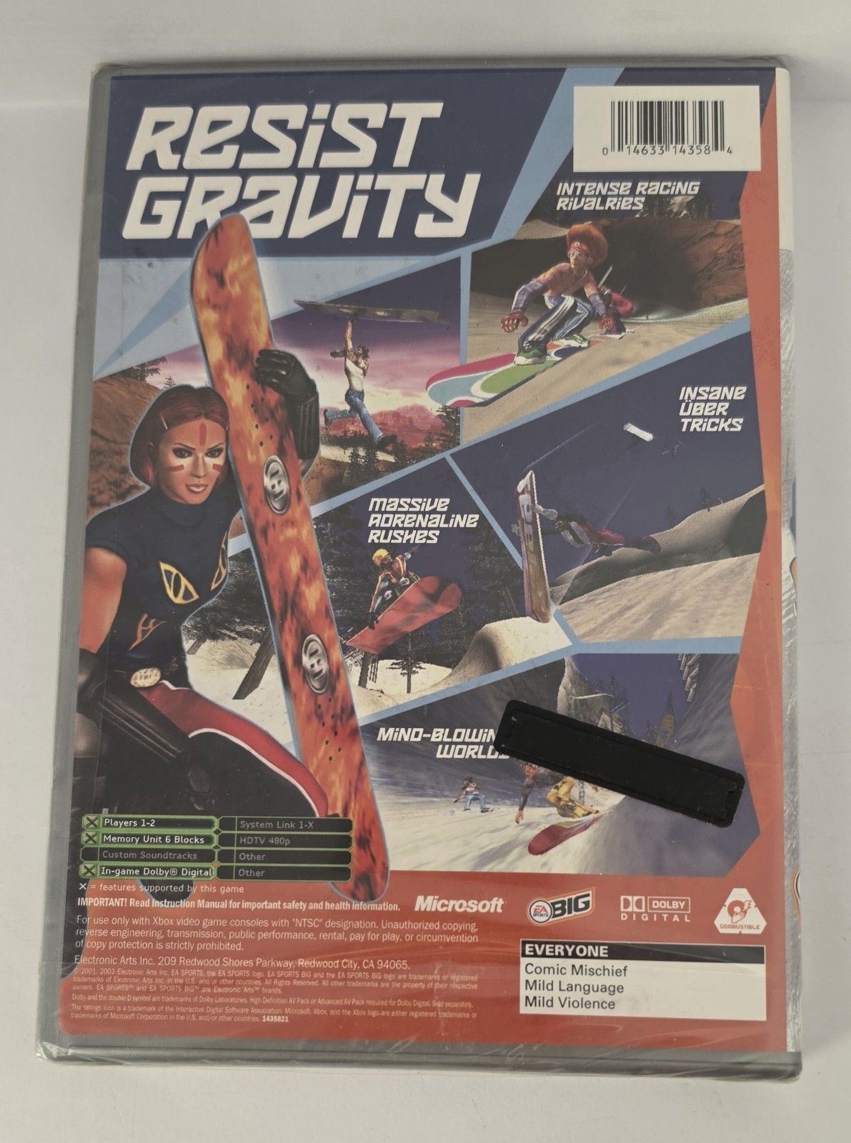 EA Sports BIG Vintage 2001 SSX Tricky Xbox Platinum Hits Sealed New