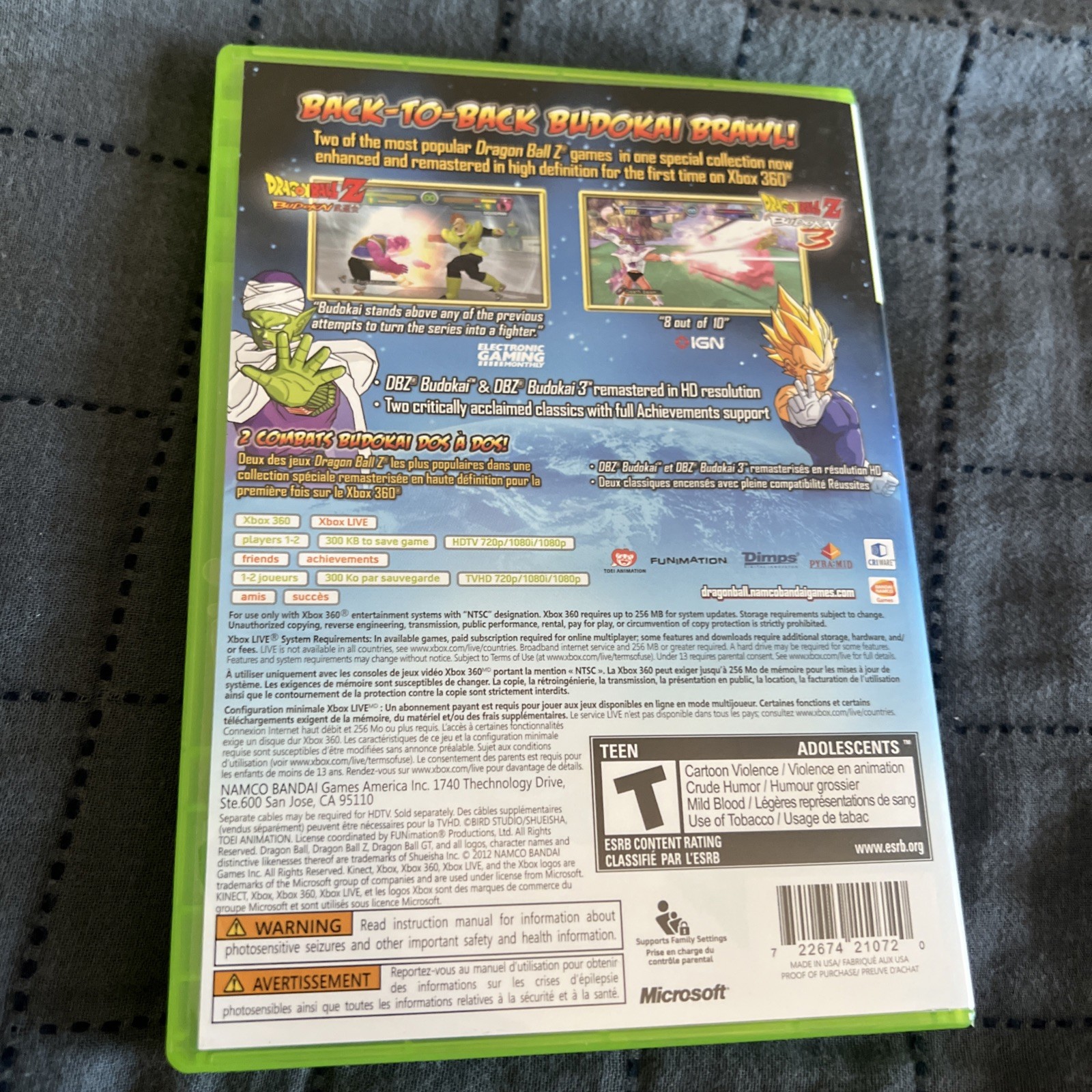 Dragon Ball Z: Budokai HD Collection (Microsoft Xbox 360 2012) Complete – Tested