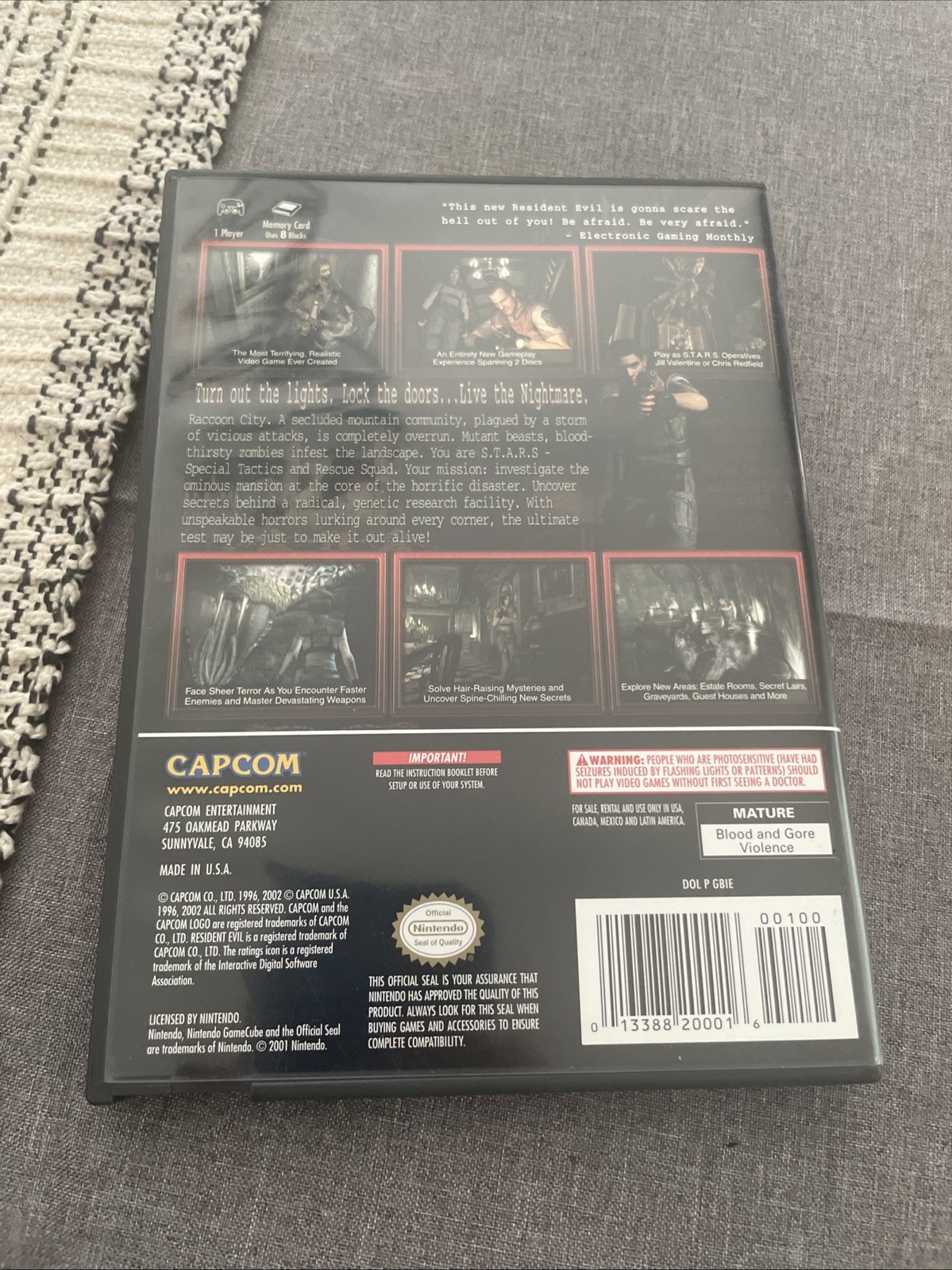 (disc one not included) Resident Evil GameCube 2002 Capcom no booklet