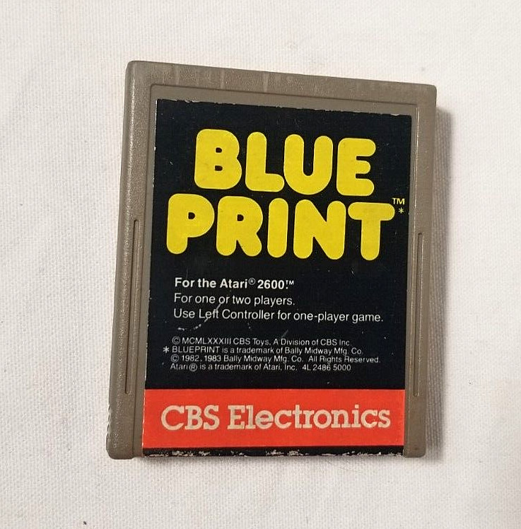 Blueprint (Atari 2600, 1983) Cartridge Only Untested CBS Electronics