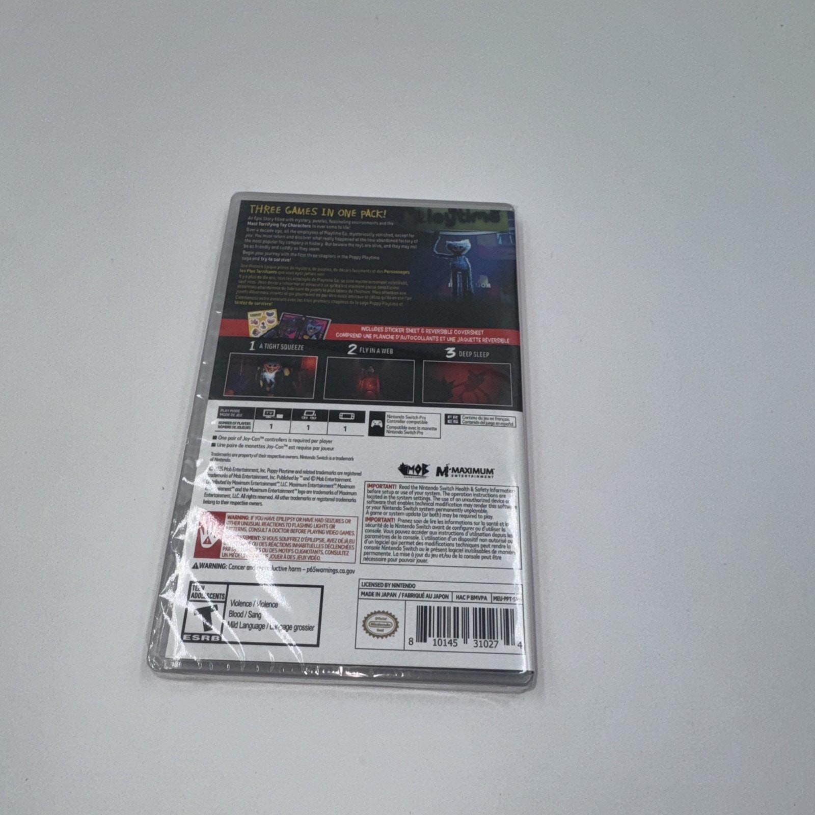Poppy Playtime Triple Pack Nintendo Switch Brand New Sealed Game