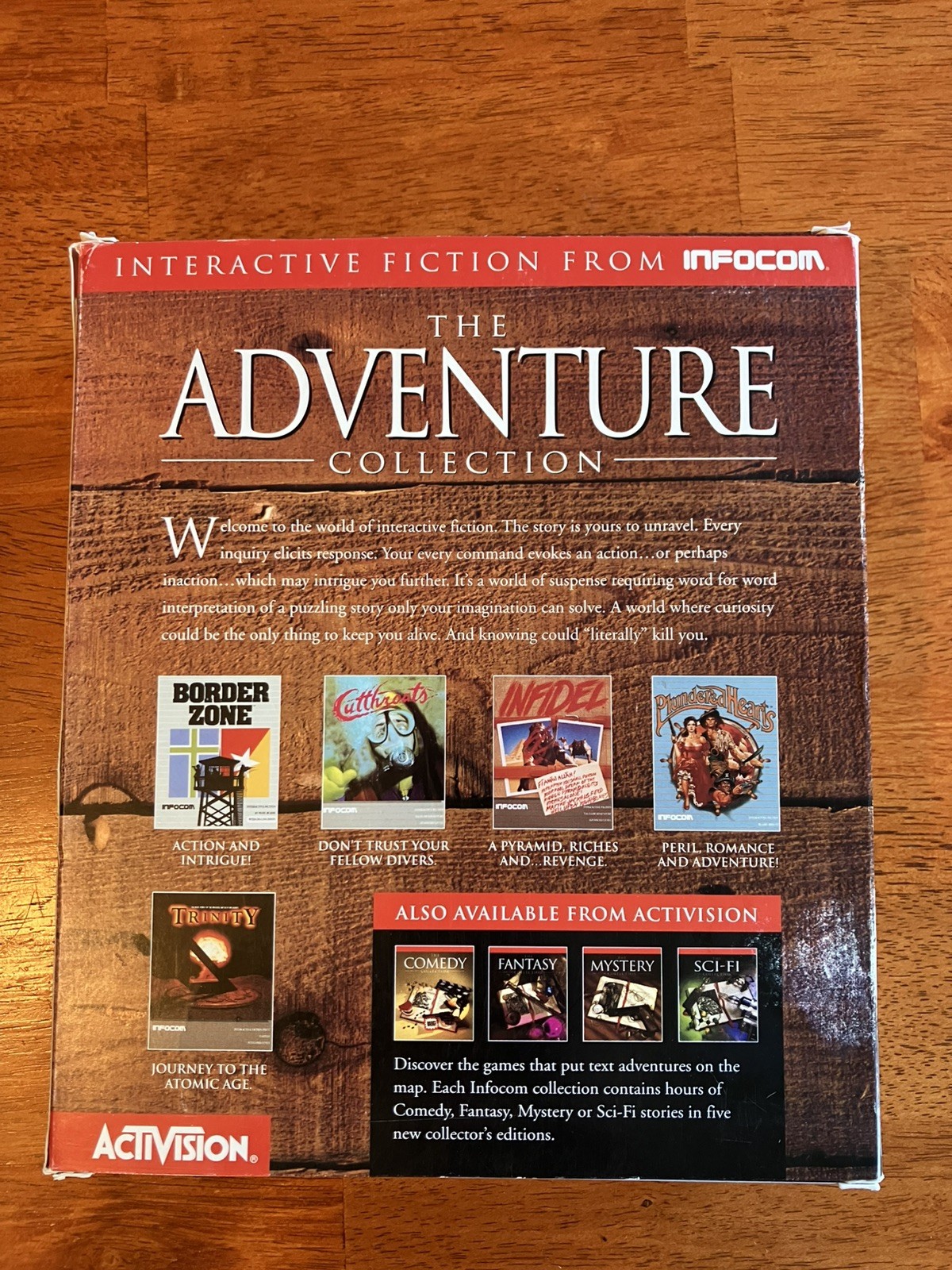 Infocom ADVENTURE COLLECTION IBM & Mac CD-ROM Big Box. Open Box- Sealed CD