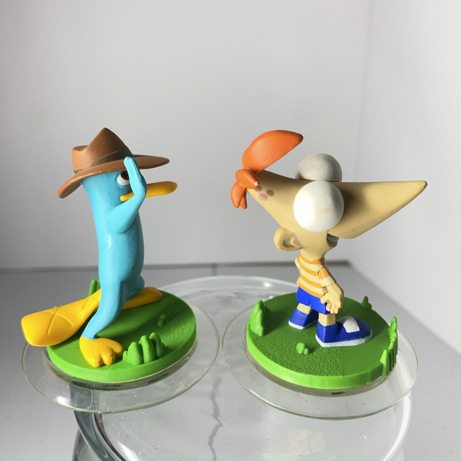 Disney Infinity Phineas & Ferb Phineas & Agent P Perry Power Disc Figure Lot 1.0