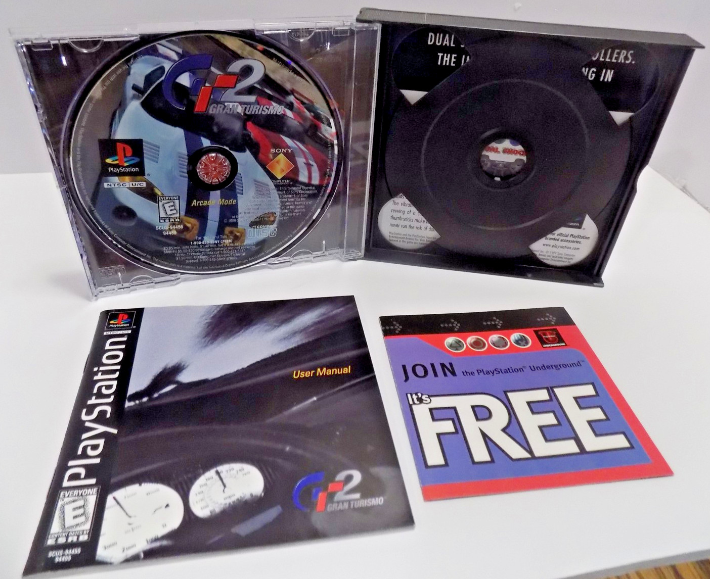 Gran Turismo 1 + 2 both CIB good shape tested PS1 Playstation
