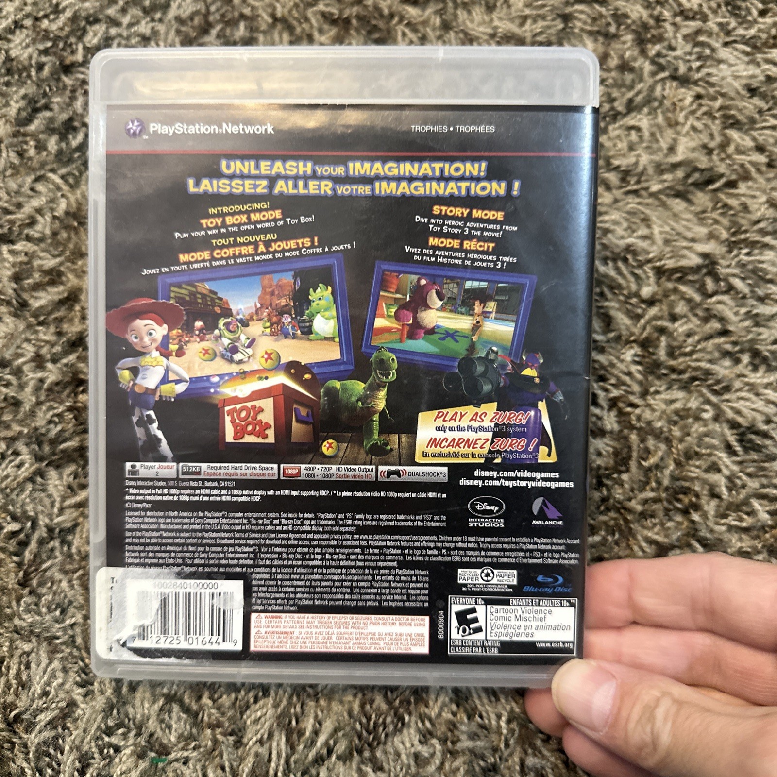 Toy Story 3 (Sony PlayStation 3, 2010) PS3 No Manual